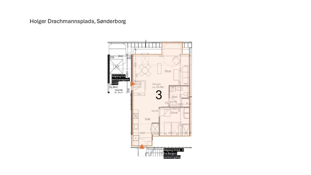2 Værelses Lejlighed På 82 M²